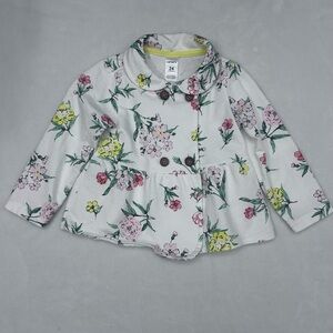 Floral Baby Pea Coat – Stylish & Cozy Outerwear